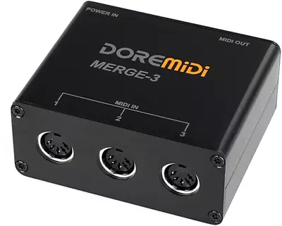 MIDI Merger-3 MIDI Input 2 MIDI Output Support USB Power MERGE-3 • $63.99