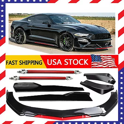 For Ford Mustang Front Bumper Lip Splitter Spoiler Body Kit Side Skirt • $59.99