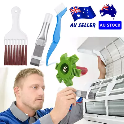 Air Conditioner Condenser Fin Comb Cleaning Brush Stainless Steel Repair Tool • $11.85