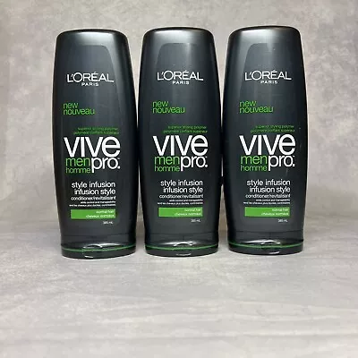 3X L'Oreal VIVE Pro For Men Style Infusion Conditioner Normal Hair 13oz/EA • $39.99
