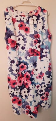 $25 • Buy BNWT Sophia Sz.14 Women’s Bodycon Dress Multicoloured Short Sleeve Causal Formal