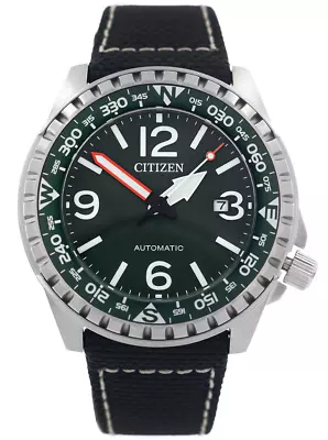 Citizen Automatic Green Dial Men's Field Watch NJ2198-16X • $134.99