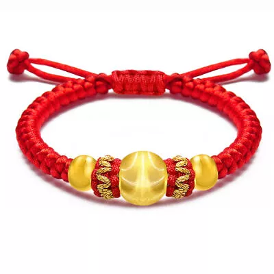  Real 24K Yellow Gold Bracelet For Women 3D Brushing Ball Knitted Bracelet • £165.91
