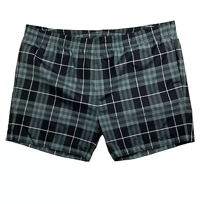 NEW Burberry Men's Bathing Suit Swim Trunks Novacheck Black/Gray Plaid • Medium • $124.54