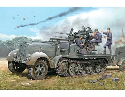 Trumpeter 1/35th Scale German 2cm Flak 38  Halftrack Early Plastic Model Kit. • £36.99