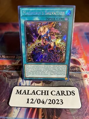 Yugioh X1 Magician's Salvation RA01-EN068 Secret Rare 1st Edition (Near Mint!) • $1.99