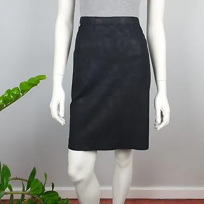 Motto Size 16 Fitted Black Stretch 'Wet Look' Skirt Elastic Waist Pull On Women • $22.49