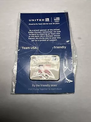 United Airlines  Proud To Fly Team USA  2014 Sochi Winter Olympic Pin  • $9.99