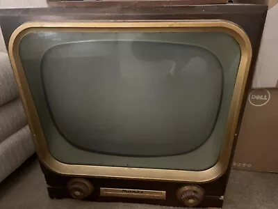 Antique Television Set 1950s .. TURNS ON   Works • $2000