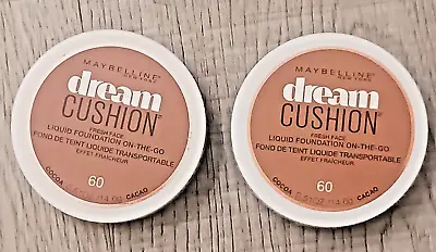 Maybelline New York Dream Cushion Fresh Face Liquid Foundation 60 Cocoa • $12.99