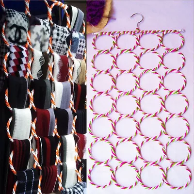 Foldable Scarf Holder With 28 Holes 360° Rotatable Scarf Hanger Random Color • $9.16