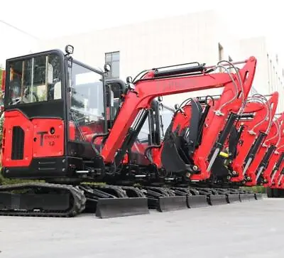 6000 Lbs Mini Excavator Trench Digger Crawler Cabin EPA Diesel Perkins Engine • $23999