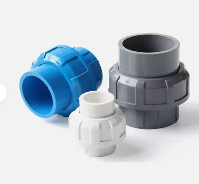 PVC Union Joint Water Pipe Union Joint Fish Tank Aquarium Accessories 20~50mm • $36.67