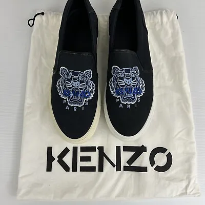 Kenzo Paris Navy Tiger Embroidered Sneaker - Size 39 • $75