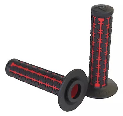 AME Dual Old School BMX Duals Bicycle Grips - BLACK Over RED • $36.99