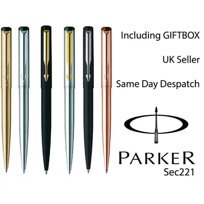£10.49 • Buy Parker Vector Stainless Steel, Matte Black Or Gold Ball Pen -Silver & Gold Clip 