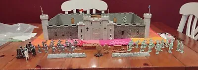 1968 MARX Carry-All Action Fighting Knights Medieval Castle Play Set • $110