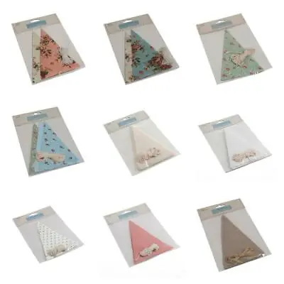 £2.96 • Buy Fabric Bunting Kit Wedding Birthday Garden Party Crafts Home Decoration - Choose