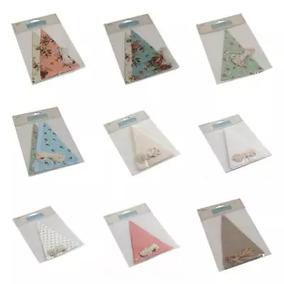 Fabric Bunting Kit Wedding Birthday Garden Party Crafts Home Decoration - Choose • £3.99