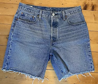 Unisex Levi’s 501 Cut Down Shorts Sz 30 Waist - UK 10-12 Blue Denim Vintage • £0.99