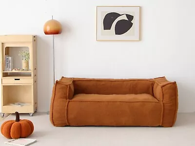 N&V Giant Loveseat Bean Bag Sofa Foam Filled Twin Size Floor Sofa Living Room • $239.99