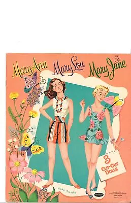 Vintage 1959 Mary Lou Ann Jane Paper Dolls Hd~laser Org Sz Reproduction~lo Pr • $16.99