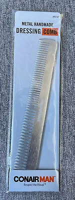 Conair Man Metal Handmade Dressing Comb || Silver || #93131 • $8.99