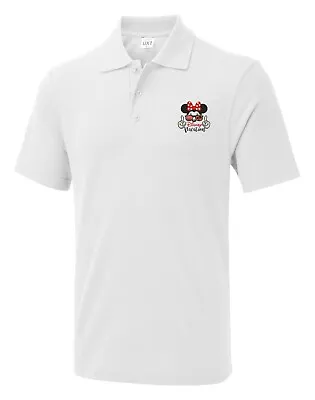 Embroidered Disney Vacations Polo Shirt Mickey Mouse Disney Gift Fun Unisex Top • £10.99