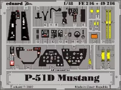 Eduard FE216 P-51D Mustang Detail Set Tamiya 1/48 • £6.45