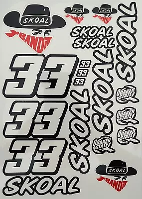 1/10 Scale R/C Racing Vinyl Decal/Sticker Sheet W/ Sponsor Stickers SKOAL #33 • $18
