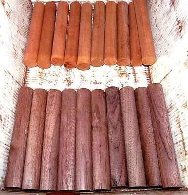 TEN (10) EACH WALNUT AND CHERRY  ROUND WOODEN DOWEL RODS WOOD LATHE 6 X 15/16   • $31.95