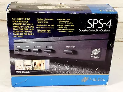 NEW-Niles Audio SPS-4 Speaker Selector System Switch Stereo Circuit Protection • $24.95