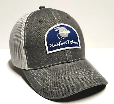 SLICKLINE FISHING Patch Logo Snapback Trucker Hat Mesh Ball Cap Baseball Hat • $22