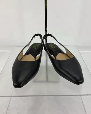 Franco Sarto Black Leather Slingback Flats 8.5M • $15