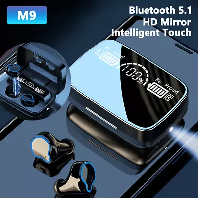 TWS Bluetooth Wireless Earbuds Waterproof LED Noise Cancelling Sports Earphones • $17.99