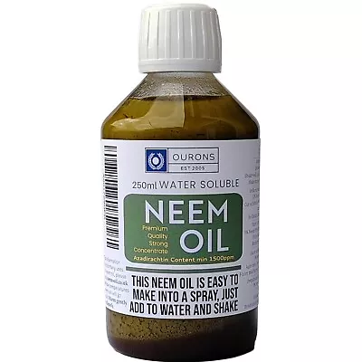 Neem Oil - 250ml Water Soluble - Just Add Water To Make A Neem Spray • £15.99