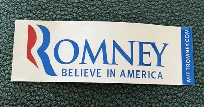 Mitt Romney For President 2012 Official Campaign Bumper Sticker New • $9