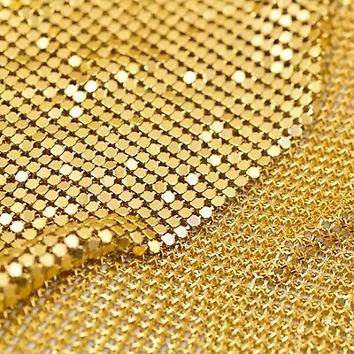 Sparkly Metal Mesh Fabric Chainmail Jewelry Making Metal Mesh Fabric DIY Make... • $69.90