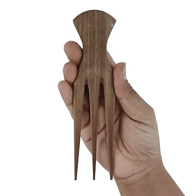 $14.97 • Buy African 3 Tail Afro Detangling Pick Parting Cutting Detangling Wood Comb Styling