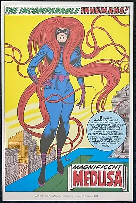 Medusa Pin-Up By Jack Kirby & Frank Giacoia Marvel Comic Book Poster • $7.50
