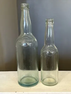 Two Vintage 1900s Golden Grain Belt Beer Bottles- Very Nice - 11 1/2  And 9 1/2” • $4.99