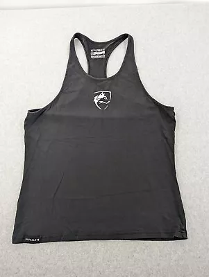 Alphalete Shirt Mens Medium Black Tank Top Muscle Stringer Racerback Performance • $14.95