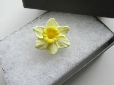 Handmade Pale Yellow Spring Daffodil Brooch Tie Lapel Tac - Marie Curie Charity • £4.25