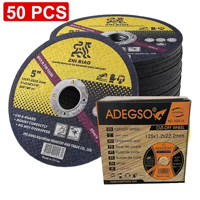 50pcs 125mm Angle Grinder 5  Cutting Discs Thin Cut Off Wheels Metal Steel • $35.99