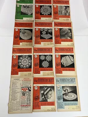 12 Issues 1953 The Workbasket Home Arts Magazines Lot Needlecraft Knitting • $12.95