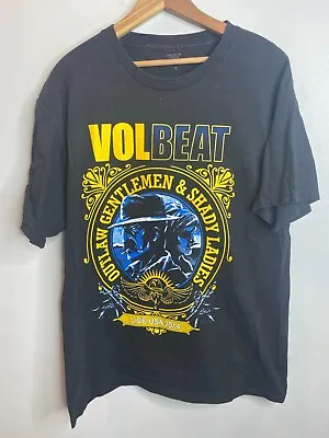Volbeat Outlaw Gentlemen & Shady Ladies 2014 US Concert Shirt Men's L Black B77 • $12.50