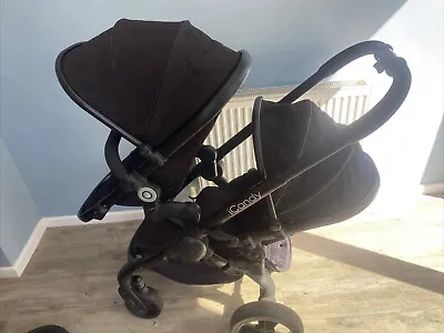 ICandy Peach Jet Double/Twin Pushchair Main Seat And Blossom 2nd Seat. • £359.99