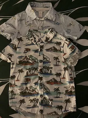 Monsoon F&f Baby Boys Hawaiian Shirts Age 12 - 18 Months Ex Cond • £1.99