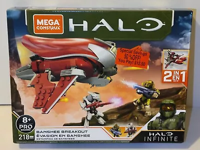 MEGA CONSTRUX HALO INFINITE BANSHEE BREAKOUT Spartan Recon & Elite ULTRA MISB • $29.06