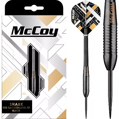 £3.45 • Buy Tungsten Darts Set 22g 24g 26g Grams 90% McCoy Shark Black